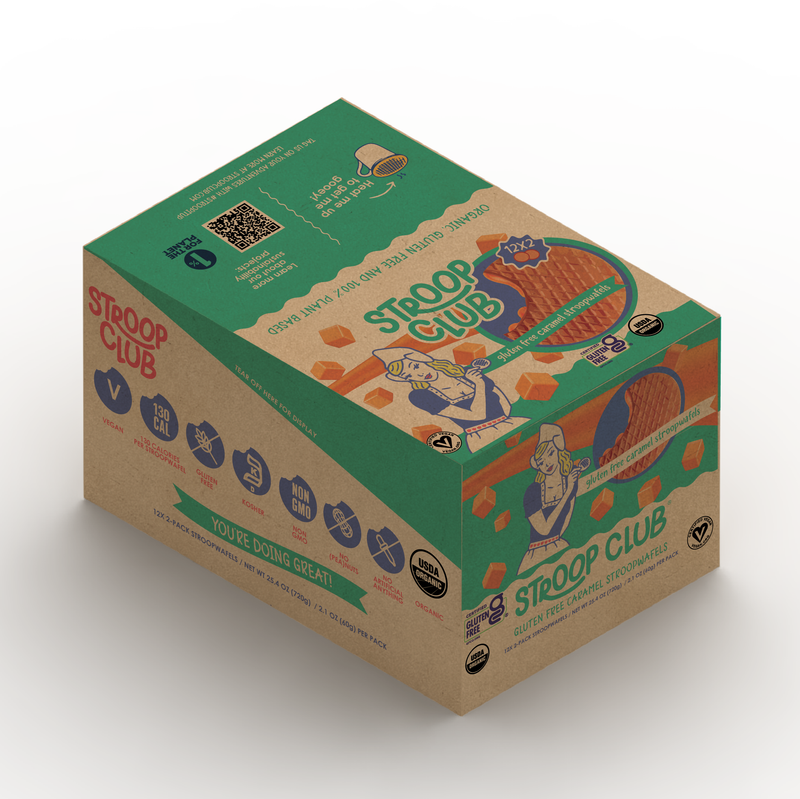 Stroop Club | Gluten Free and Plant Bas Caramel Organic Stroopwafel 2-pack