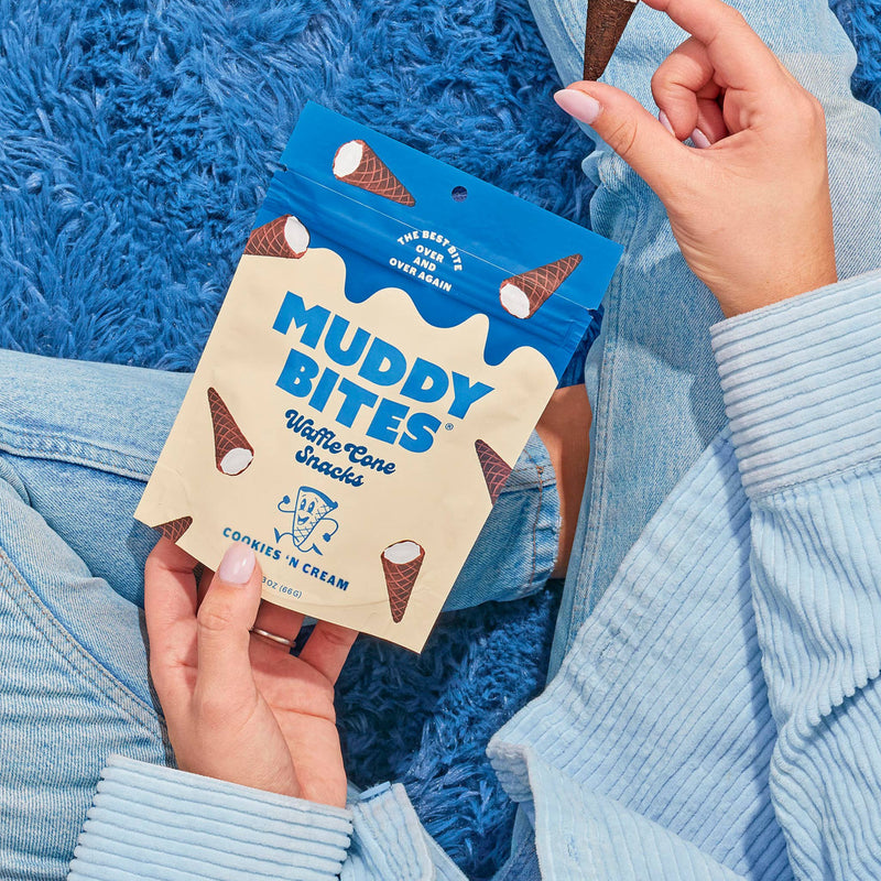 Muddy Bites Waffle Cone | Cookies 'N Cream Waffle Cones Snacks
