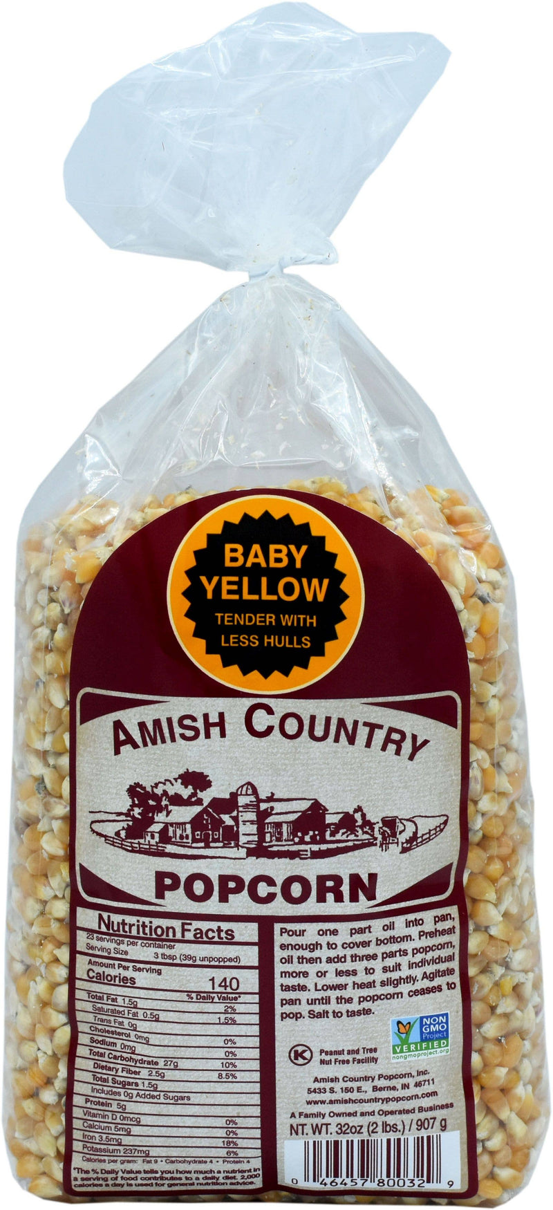 Amish Country | 2lb Bag of Baby Yellow Popcorn Kernels