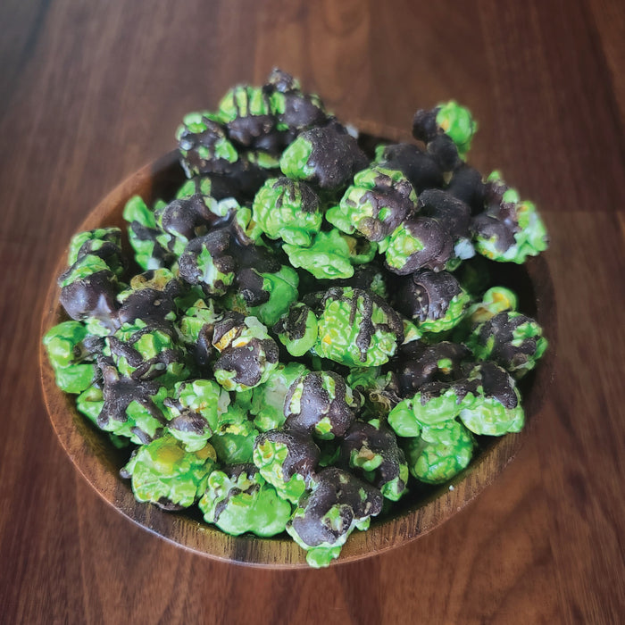 CREME DE MENTHE | CRAVINGS CHOCOLATE DRIZZLED POPCORN