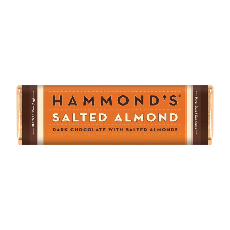 SALTED ALMOND DARK CHOCOLATE BAR