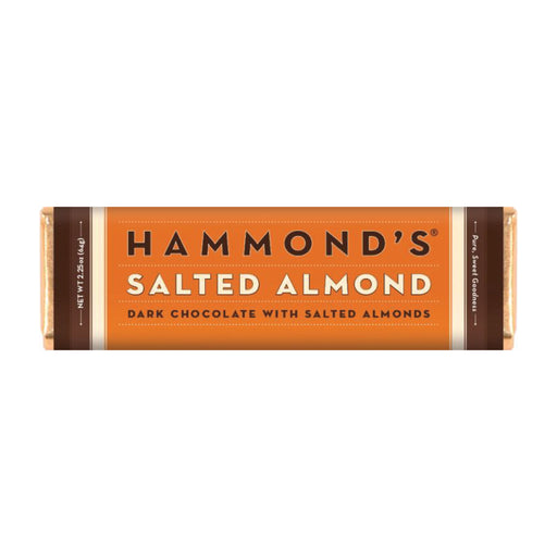 SALTED ALMOND DARK CHOCOLATE BAR