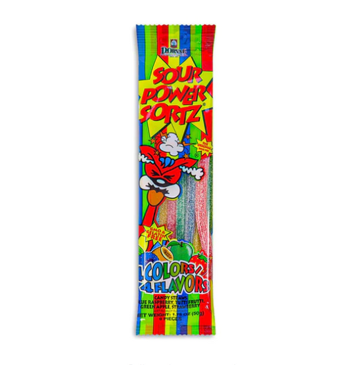Sour Power Straws 4 Flavor - Cravings Popcorn