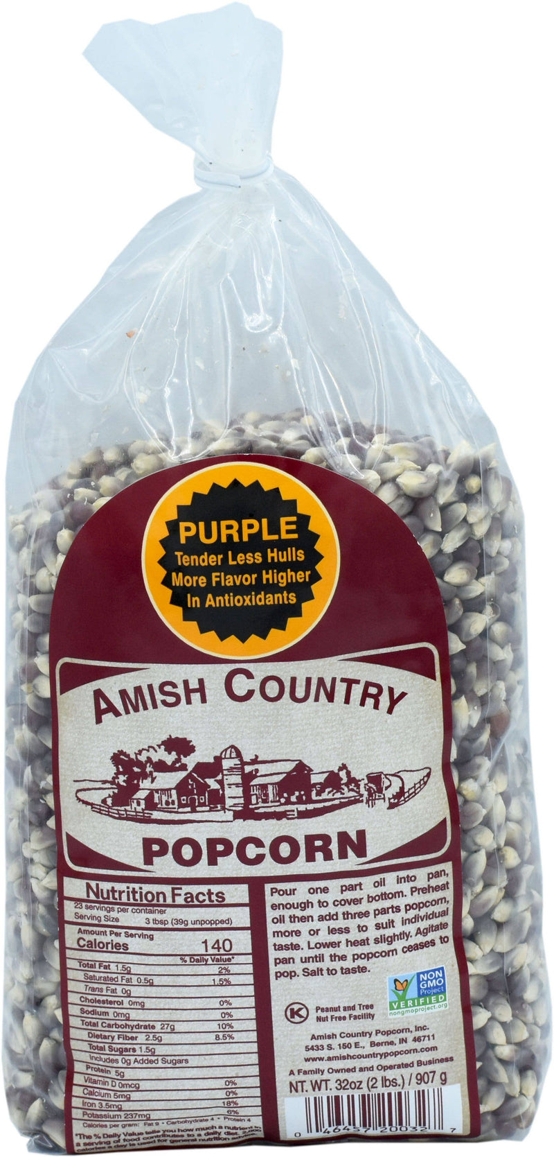 Amish Country | 2lb Bag of Purple Popcorn Kernels