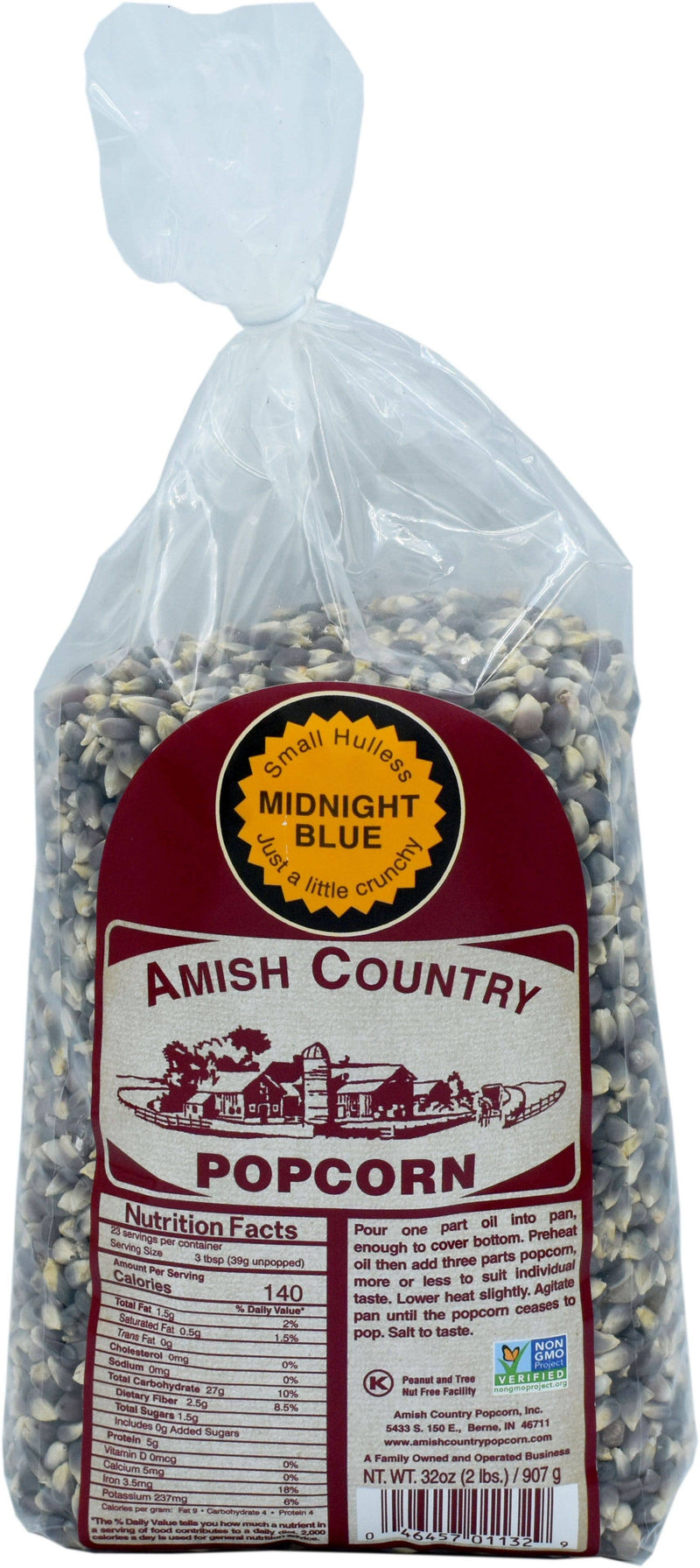 Amish Country | 2lb Bag of Midnight Blue Popcorn Kernels