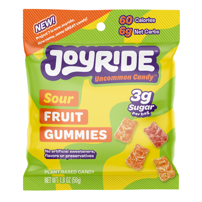 Low Sugar Sour Fruit Gummies (64 Total Pouches)