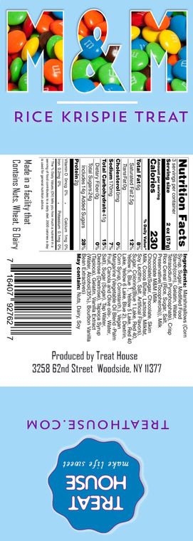 Treat House | Jumbo 6oz M&M Rice Krispie Treats