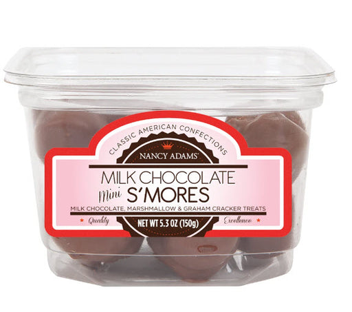 NANCY ADAMS MILK CHOCOLATE MINI SMORES 5.3 OZ TUB